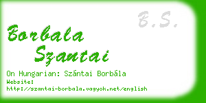 borbala szantai business card